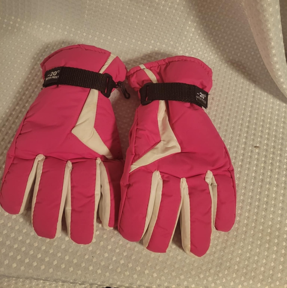 -20° Waterproof size Large Women's pink gloves